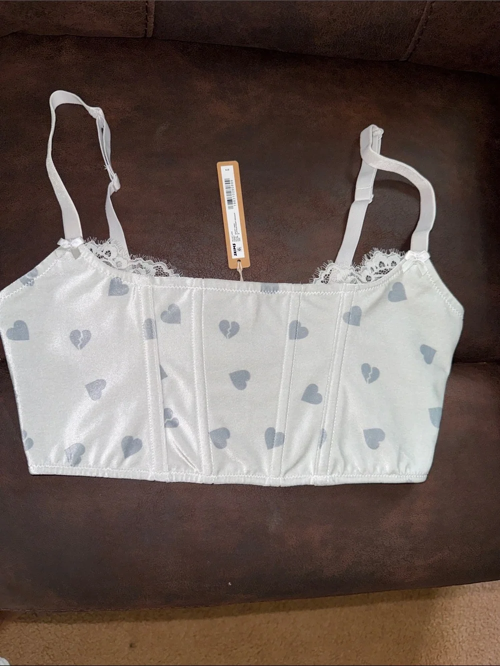 Skims - Women’s Heart - Velvet Lace Corset - NWT
